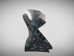 twisted alien skyscraper 3D Model