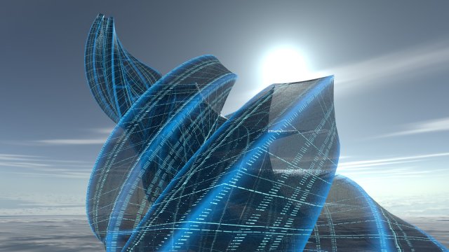 transparent building Model 3D .c4d .max .obj .3ds .fbx .stl .blend 
