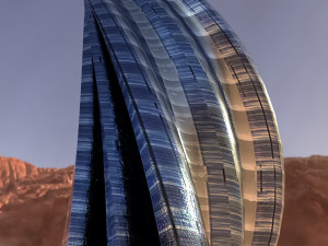 wave wall building 3D Model