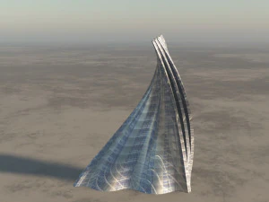 wave wall building 3D Model