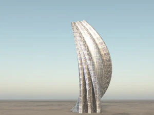 wave wall building 3D Model