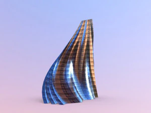 wave wall building 3D Model