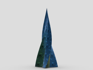 twisted spear skyscraper 3D Model