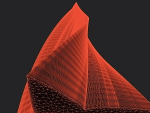 twisted spear skyscraper 3D Model