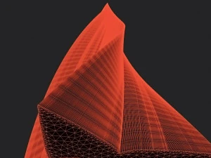 twisted spear skyscraper 3D Model