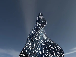 futuristic skyscraper 3D Model