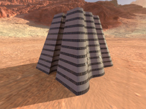 brutal wave building Model 3D