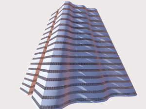 brutal wave building Model 3D