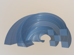 futuristic art building 3D-Modell