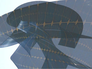 futuristic art building 3D Model
