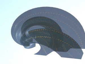 futuristic art building 3D Model