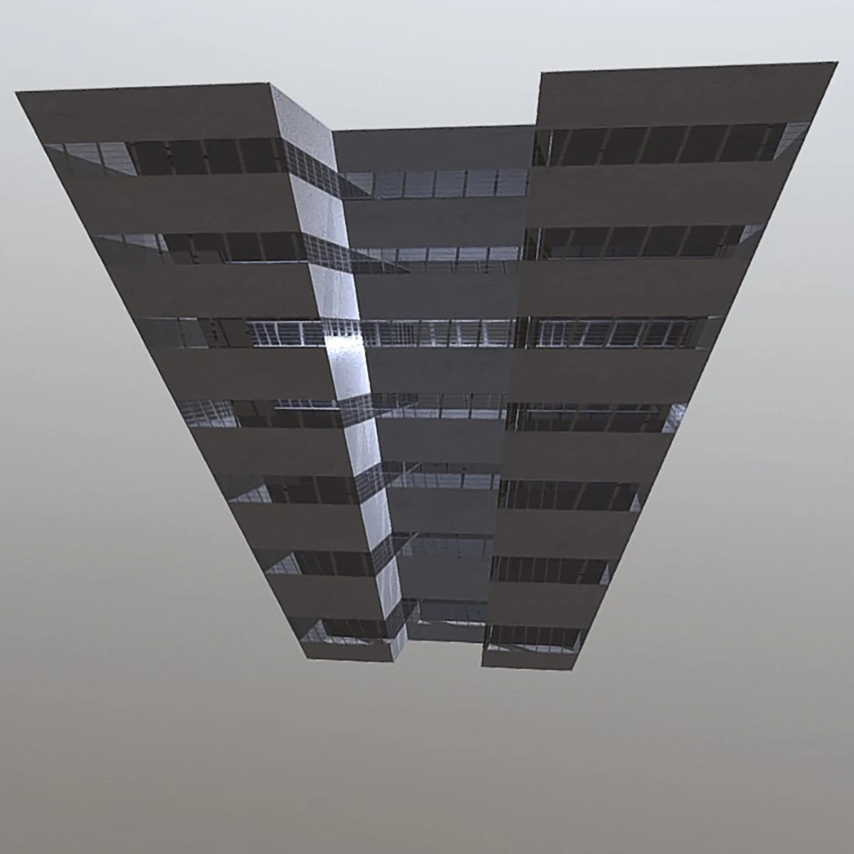 constru&ccedil;&atilde;o de blocos dist&oacute;picos Modelo 3D .c4d .max .obj .3ds .fbx .stl .blend 