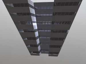 dystopian block building 3D Model