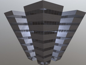 dystopian block building 3D Model