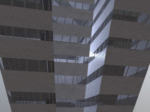 dystopian block building 3D Model