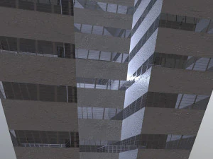 constru&ccedil;&atilde;o de blocos dist&oacute;picos Modelo 3D