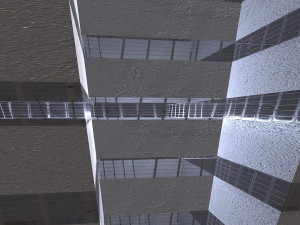 dystopian block building 3D Model