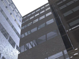 constru&ccedil;&atilde;o de blocos dist&oacute;picos Modelo 3D