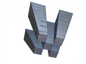 constru&ccedil;&atilde;o de blocos dist&oacute;picos Modelo 3D