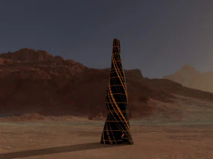 науково-фантастична вежа 3D Модель