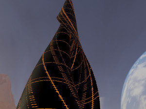 sci fi tower 3D Model
