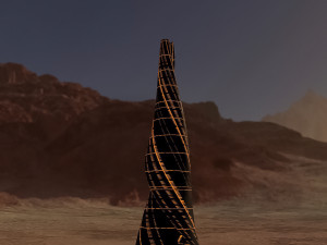 sci fi tower 3D Model