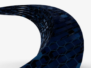 blue sci-fi crystal building 3D Модель