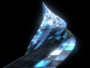 futuristic glass skyscraper 3D Model