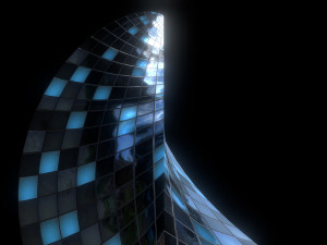 futuristic glass skyscraper Model 3D