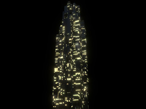sci fi skyscrapers 1 3D Model