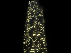sci fi skyscrapers 1 3D Model