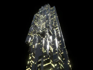 sci fi skyscrapers 1 3D Model