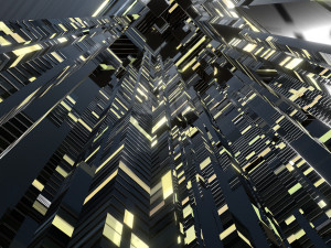sci fi skyscrapers 1 3D Model