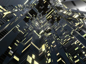 sci fi skyscrapers 1 3D Model