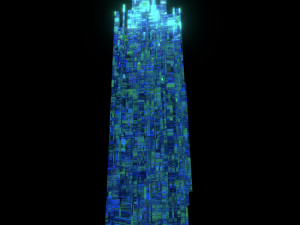 sci fi skyscrapers 2 3D Model