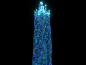 sci fi skyscrapers 2 3D Model
