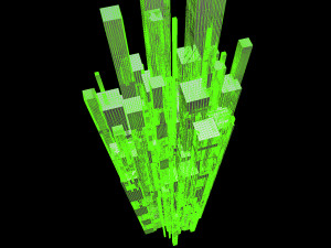 sci fi skyscrapers 2 3D Model