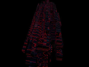 науково-фантастичні хмарочоси 4 3D Модель