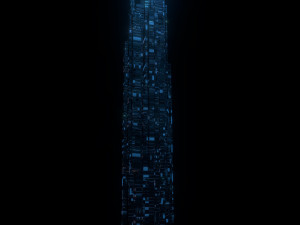 sci fi skyscrapers 5 3D Model