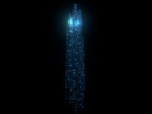 sci fi skyscrapers 5 3D 모델