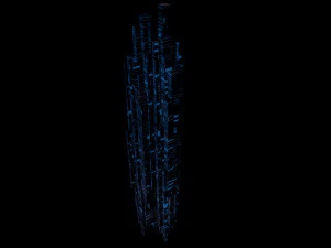 sci fi skyscrapers 5 3D Model