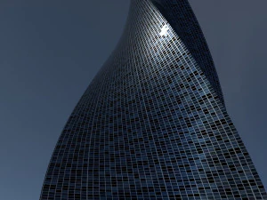 сталевий скляний хмарочос 3D Модель