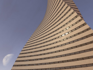 post apocalyptic building 4 3D Model