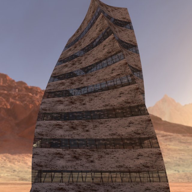 post apocalyptic building 2 3D Model .c4d .max .obj .3ds .fbx .stl .blend 