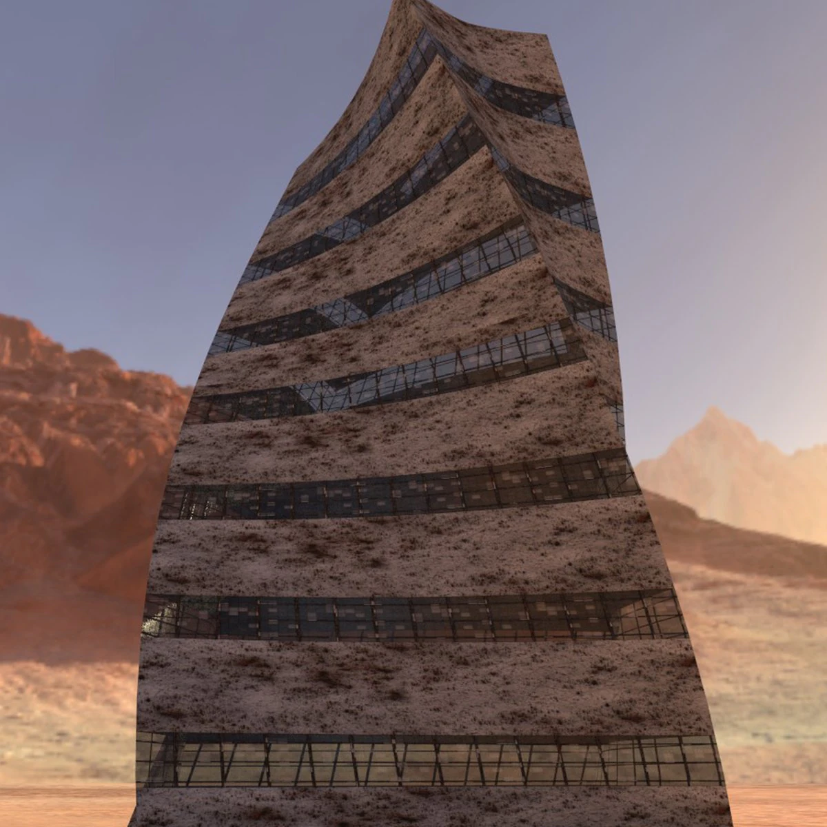 post apocalyptic building 2 3D Model .c4d .max .obj .3ds .fbx .stl .blend 