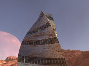 post apocalyptic building Modèle 3D