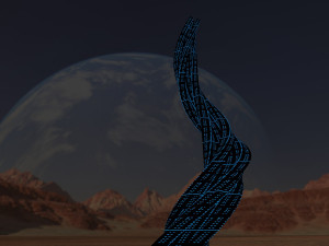 sci fi tower neon glow 3D Model