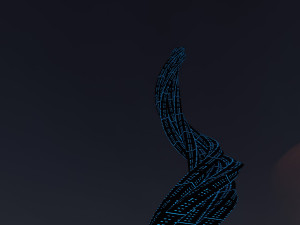 sci fi tower neon glow 3D Model