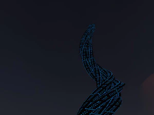 sci fi tower neon glow 3D Model