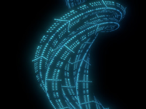 sci fi tower neon glow 3D Model